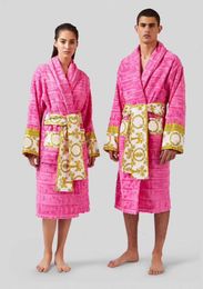 Heren luxe klassieke katoenen badjas mannen en vrouwen merk nachtkleding kimono warme badjassen homewear unisex badjassen one size riem