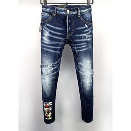 Мужские роскошные дизайнерские джинсовые джинсы d2 dsq2 dsquare брюки с 2 отверстиями COOLGUY байкерские брюки одежда 8NZJ