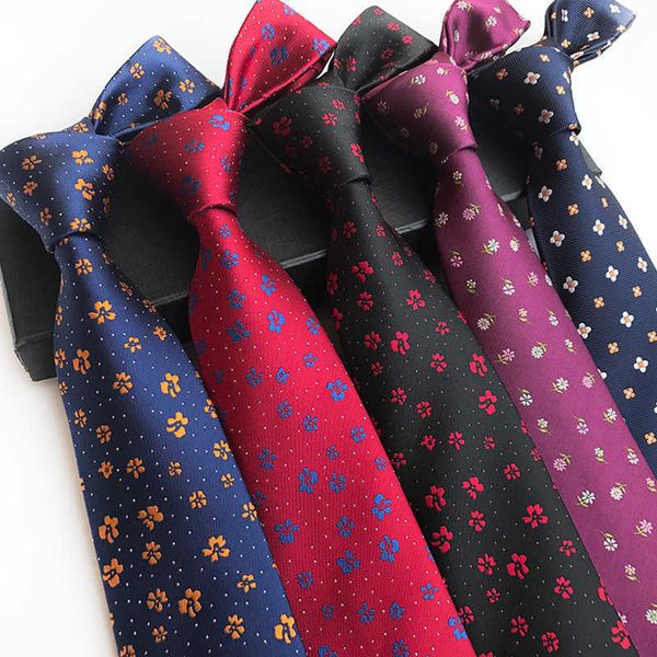 Cravate de luxe pour hommes, à la mode, imprimé Paisley, taille florale, en Polyester, cravate d'école, ensemble en soie, slim, 8cm