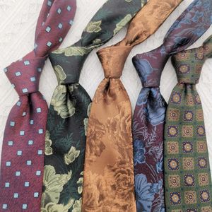 Heren luxe stropdassen zwarte stropdassen Italiaans Napels Gentleman patroon Jacquard formele kleding voor werk, ambtenaar gouden bruiloft stropdas