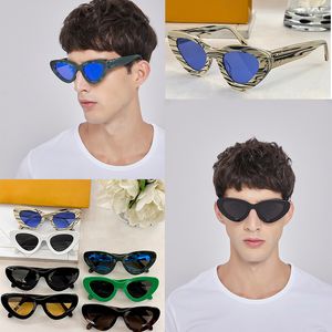 Espejo piloto de lujo para hombre Moda para mujer Gafas de sol de ojo de gato con montura pequeña Gafas de sol personalizadas con foto de calle Gafas de sol resistentes a UV400 de alta calidad Z2612W