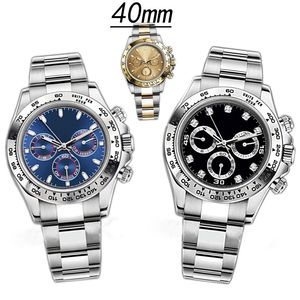Luxe herenhorloge 40 mm automatisch mechanisch goud saffier designer horloge 904L roestvrijstalen panda wijzerplaat Horloges met doos Montre De Luxe horloges Dhgate