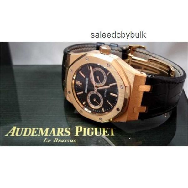 Reloj de lujo para hombre Audemar Pigue Relojes mecánicos Swiss MadeEpic Royal Oak 26330 o fecha del día Búho de oro rosa con esfera negra ID de caja