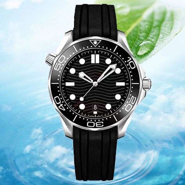 Reloj de lujo para hombre Hora mundial Bisel de cerámica Relojes automáticos limitados 41 mm Mecánico 8215 Movimiento Parte posterior de vidrio Deportes Sea Mans Relojes Relojes azules Relojes de pulsera