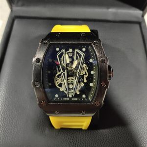Montres-bracelets de luxe pour hommes bracelet en Silicone noir montre de créateur de mode Sport Quartz horloge analogique Relogio Masculino239R