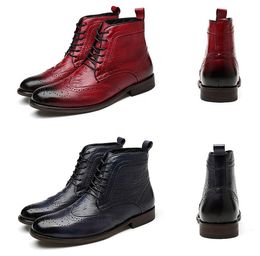 Hombre Luxurys zapato botas de nieve protector de cuero verdadero hombre diseñador cómodo invierno caminar bota grande tamaño 37-47