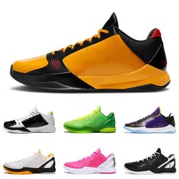 Chaussures de basket-ball pour hommes Mamba 6 Bruce Lee 5 x Champ Grinch Chaos Prelude Think Pink White Del Sol Mens Trainer