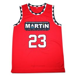 Mens tv-programma Martin Payne #23 Basketball Jersey Alle gestikte rode truien Shirts Maat S-3XL Topkwaliteit