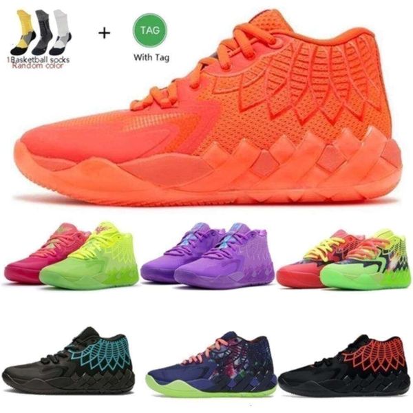 Mb.01 Zapato de basdketball para hombre Lamelo Ball 1 y Blast Lo Ufo No de aquí Queen Ricks Mortys Diseñador Moda al aire libre Joggin Walking Sneaker 2023