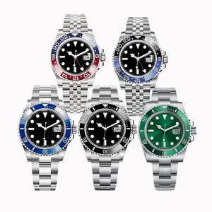 Relojes de cerámica mecánicos para hombre Automático 40 mm Hebilla deslizante de acero inoxidable Submarino negro Zafiro Luminoso Batman Reloj Montre De