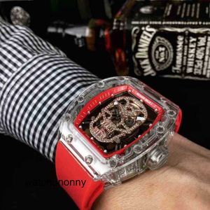 Mechanisch herenhorloge Richa Milles Rm052 Volledig luxe automatisch uurwerk Saffierspiegel Rubberen horlogeband Zwitserse horloges van hoge kwaliteit