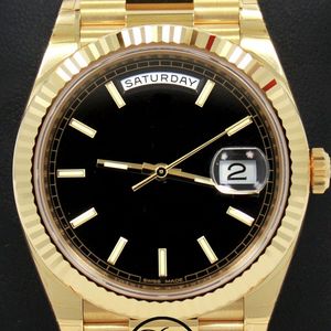 Heren herenhorloge DJ Factory Hoge kwaliteit Tag-Datum 228238 18K Gelbgold Diagonale Motiv Dial Neu 40 mm Azië 3235 automatisch