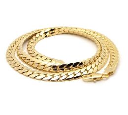 Mens Miami Cuban Link Chain 8mm 14k Gold PLATED 24 "
