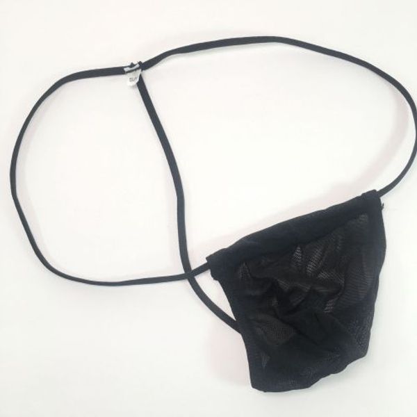 Mens Micro G-String Thong G3450 Tiny Contoured Pouch klein zakje limiet dekking Zijdezacht Mesh ondergoed nylon spandex