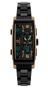 Horloge de quartz LED de mode Mens Military 2018 50m Double affichage étanche Men039s Square Wristwatch Digital Sport Watch Box C194244880