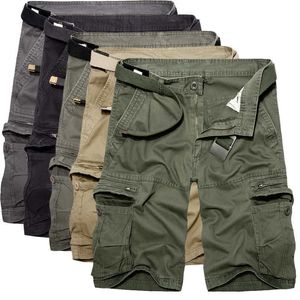 Heren Militaire Cargo Shorts Zomer legergroen Katoenen Shorts mannen Losse Multi-Pocket Shorts Homme Casual Bermuda Broek 40