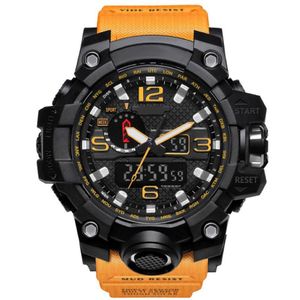 Mens Military Sports Watches Analog Digital Led Watch Shock Resistant Polshatches Men Men Electronic Silicone Gift Box 304N