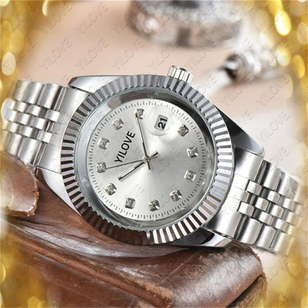 Mens Mission Designer 40mm Montre Bracelet En Acier Inoxydable Horloge Étanche Quartz Mouvement Importé Diamants Cadeaux De Luxe En Gros Et Au Détail Montres-Bracelets