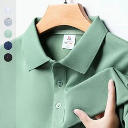 Mens monochromatisch polo shirt jong golf sweatabsorbent ademende quickdrying slank fit zomer zweet absorptie 240524
