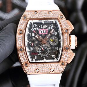 Heren duurste Sky Star Wine Barrel Type grote wijzerplaat Fashion Trend holle vierkante mechanisch horloge