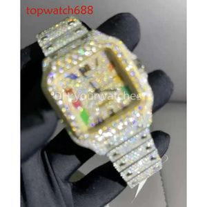 Mouvement pour hommes pour hommes Iced Out Moisanite Wristwatch Mécanique Designer Automatic Designer Watch Diamond Montre 0079 de haute qualité de haute qualité