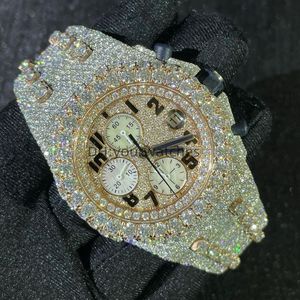 Heren beweging voor mannen Iced Out Moissanite polshorloge Mechanisch automatisch designer horloges Hoge kwaliteit diamanten horloge Montre 0069