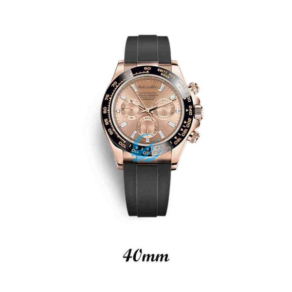 Movimiento para hombre Relojes de diseño de lujo Venta al por mayor Relojes mecánicos personalizados Daytone Diamond Watch Correa Estilo Cartera de cristal