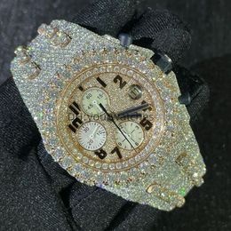 Mens Movement Menwatch Iced Out Moissanite Wristwatch Automatique Designer Watches for Men Diamond Watch Montre de Luxe 089