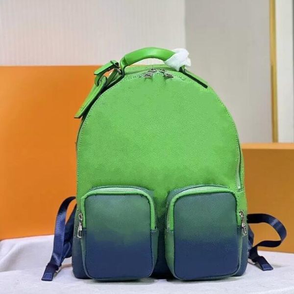 Sac à dos pour hommes Multipocket Sacs Duffel Sacs en cuir authentique en relief ordinateur portable bagages pour hommes sacs de randonnée Rucksack.