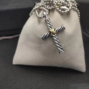 Heren Ketting Dy Hanger Jewlery Sier Retro Cross Vintage Sieraden Kettingen voor Mannen Designer Kettingen Party Chr Dhcdg