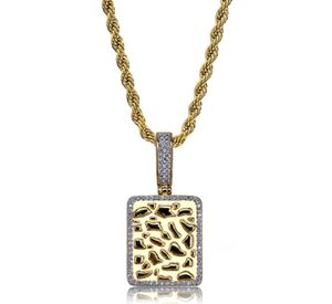 Herenketting Hip Hop Sieraden Koper met zirkoon Iced Out Out Chains Vintage High Grade Nieuwe vierkante kwadraat ketting mode -sieraden wh9864804