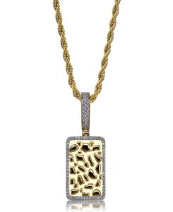 Herenketting Hip Hop Sieraden Koper met zirkoon Iced Out Out Chains Vintage High Grade Nieuwe vierkante ketting ketting mode -sieraden wh5868756