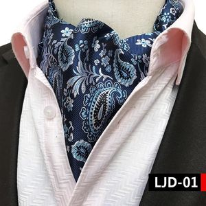 Heren stropdas sjaal mode Brits vintage pak zijden shirt halslijn stropdas paisley bruiloft formele cravat ascot scrunch self240409