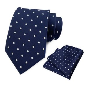 Heren stropdassen zwarte nek zijden stropdassen paisley print Recht pak met ronde stippen Polka Dots, elegant en sfeervol pak, stropdas, zak, handdoek