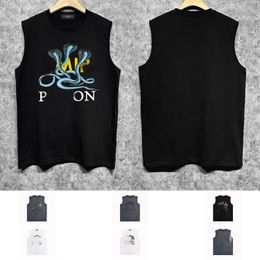 Heren Nieuwe Designer Tank Tops Trendy Brand Vest Summer Quick Drying Vest Sports Classic Mouwess T Shirts Zjbam057 Cobra Print Vest Ademend en Cool Size S-XXL