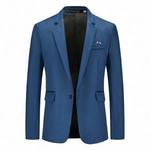 Mens New Fi Solid Color Suit Eur Taille Busin Mens Blazer Veste G4CO #