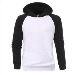 Heren Nieuwe jas Hoodies Loose Casual Sports Color Matching Raglan Sleeve Hooded Pullover Sweatshirt Man Large Size S-2XL
