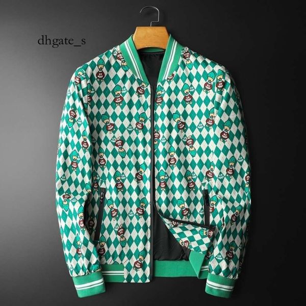 chaqueta de cara norte para hombre Chaqueta de diseñador Chaopai Primavera y otoño Nueva chaqueta con cuello de béisbol con estampado de pato Abrigo ajustado de lujo ligero para hombre