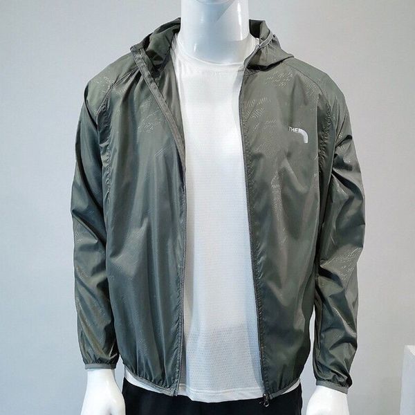 Chaqueta norte para hombre Abrigo Athleisure Ropa de protección solar Gabardina de secado rápido Chaqueta con capucha Capa de entrenamiento camisas de diseñador para hombres