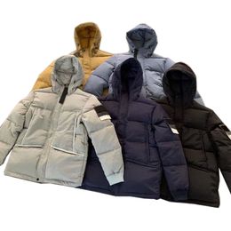 Veste doudoune en nylon pour hommes, parkas, vêtements rembourrés, manteaux de qualité, garde au chaud, vêtements d'extérieur, badge de protection contre le froid, manteau réfléchissant en coton, surdimensionné, athleisure ST88