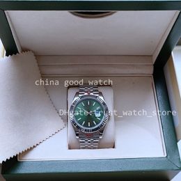 Heren van horloge Verjaardag Nieuw automatisch uurwerk 41 mm horloge Mintgroene wijzerplaat Klassieke 904L stalen horloges Nieuwe jubileumband Duiken Wr231G