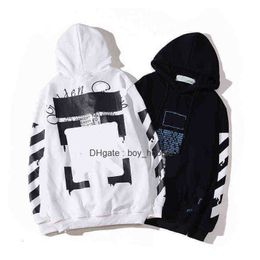 Mens Off White Hoody Sudadera con capucha Hip Hop Streetwear Hombre para mujer Diseñadores Patinetas con capucha Hoodys Street Jersey Sudadera Ropa Offs Offend H2S2