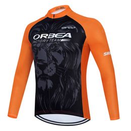 Mens orbea pro team Ciclismo Jersey de manga larga Camiseta de bicicleta de carretera Ropa de carreras MTB transpirable tops de bicicleta deportes al aire libre uniforme Y22041401