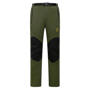 Pantalon long doublé en polaire Softshell pour homme Coupe-vent résistant à l'eau Fonctionnel Sport Camping Randonnée Trekking Pantalon Straigh178F