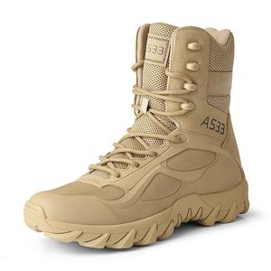Heren Outdoor Tactical Boots Trainingsschoenen High-Top Ademende wandelschoenen 240415