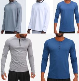 tenue pour hommes sweats à capuche t-shirts yoga t-shirt à capuche lulu Sports Raising Hips Wear Collants de fitness élastiques lululemens Slim et slim fashion all-match mèche