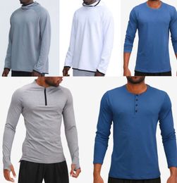 Equipo para hombre sudaderas con capucha camisetas yoga con capucha camiseta lulu Deportes Levantamiento de caderas Use medias elásticas para fitness lululemens Delgada y seca rápidamente wutngj852