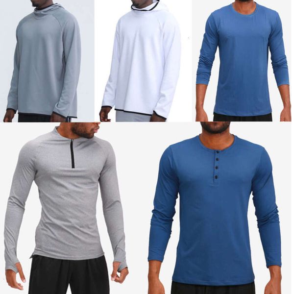 Herren-Outfit, Kapuzenpullover, T-Shirts, Yoga-Kapuzenpullover, T-Shirt, Lulu-Sport, Hüftheben, elastische Fitness-Strumpfhose, lululemens dljtkjn. Das gleiche Modell für Internet-Prominente