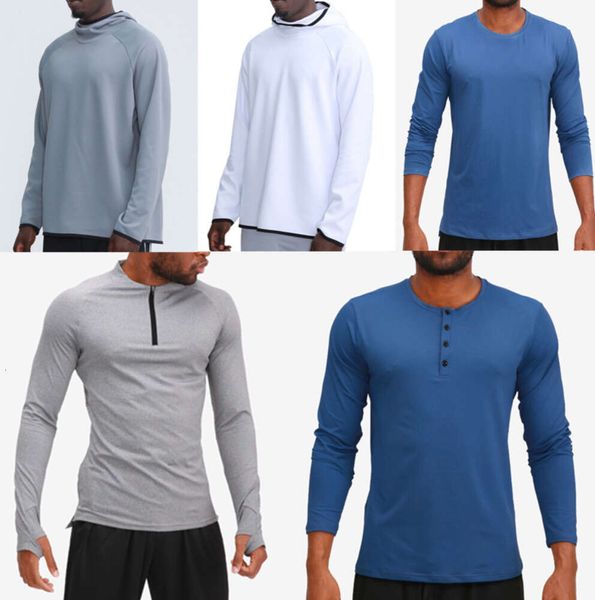 tenue pour hommes sweats à capuche t-shirts yoga t-shirt à capuche lulu Sports Raising Hips Wear Collants de fitness élastiques lululemens sur toutes sortes de mode Évacuant l'humidité et la transpiration