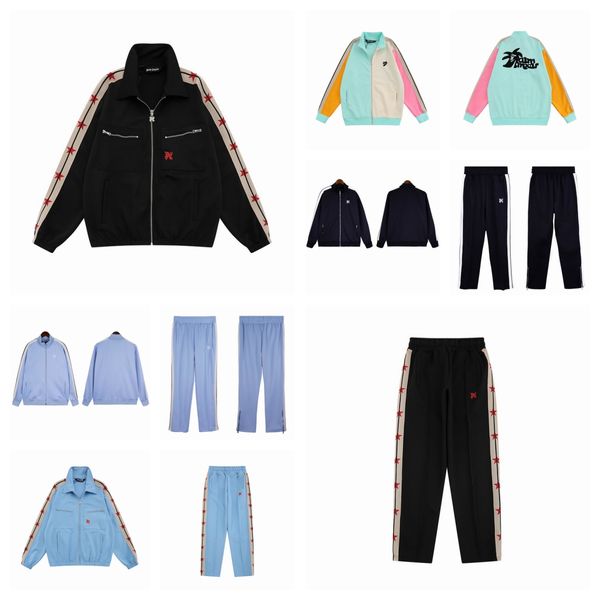 Hommes Outwear HUNTER COLORBLOCK TRACK JACKET MONOGRAM CLASSIC TRACK PANTS Hommes Mode Vestes Top Vêtements Haute Qualité Bleu Clair